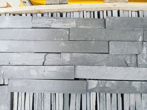 Плитка чёрная из натурального камня фасадная 30 см * 5 см, толщина 7 мм -30 мм купить в Голицыно