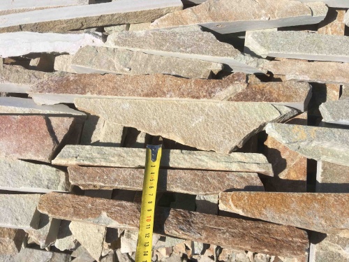 Горбушка златолит золотистый для облицовки купить в Голицыно