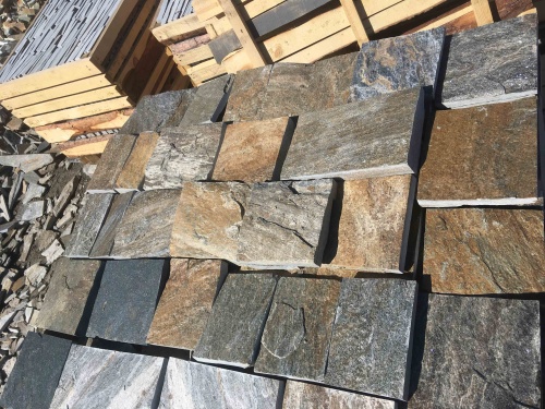 Плитка пилёная златолит Уральский для цоколя, отмостки купить в Голицыно