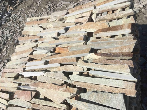 Горбушка златолит золотистый для облицовки купить в Голицыно