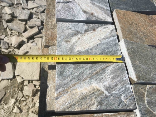 Плитка пилёная златолит Уральский для цоколя, отмостки купить в Голицыно